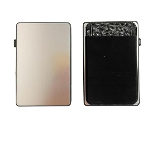 ARQRAY Aluminum Credit Bank Card Holder with Elasticity Pouch Men Women Smart Wallet Fashion Purse Business Casual Mini Purse(Silver)