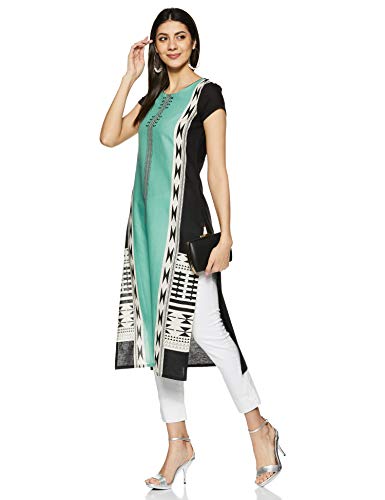 Image of W for Woman Women's Cotton Straight Fit Straight Kurta