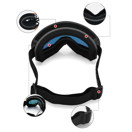 Gafas de esquí de doble capa con protección ocular para exterior 4