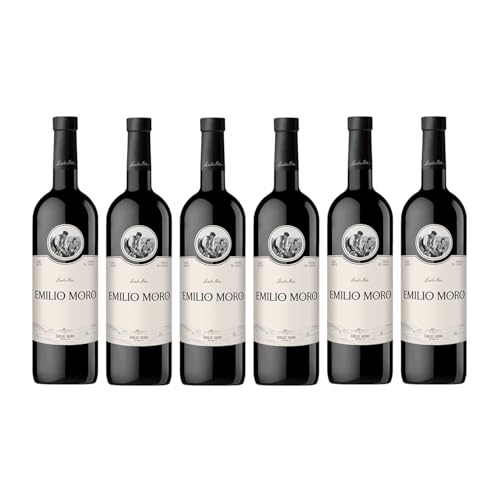 EMILIO MORO - Emilio Moro, Vino Tinto Crianza Español, Tempranillo Fresco, D.O. Ribera del Duero - Pack de 6 Botellas x 750 ml
