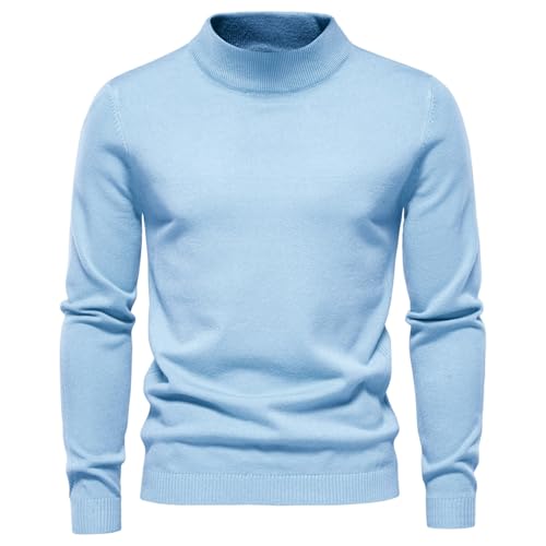Muscularfit Cable Knit Sweater for Men Slim Fit Long Sleeve Causal Plain Sweaters Causal Fashion Mock Neck Pullover Sweater