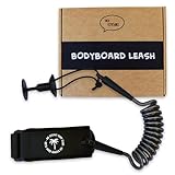 Ho Stevie! Bodyboard Leash - Comfy & Tangle-Free: Adjustable Padded Bicep Cuff, Strong 7mm Coiled Cord