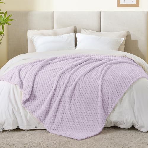 Image of BEDELITE Lavender Throw Blanket for Couch, Soft Cozy Gifts for Women, 50*60