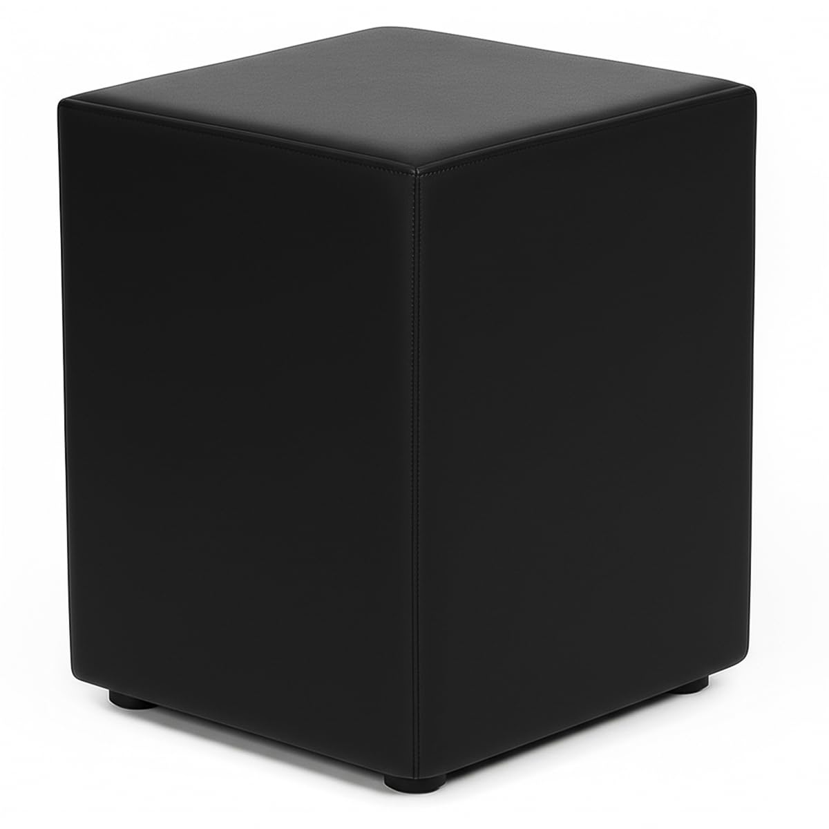 Kaikoon Sitzwürfel aus Kunstleder Schwarz 43 × 43 × 51 cm – Hocker für Event, Messe & Gastronomie