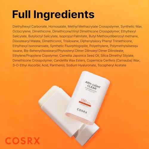 COSRX Airy-Light Clear Sunscreen Stick with Vitamin E&C, SPF 50, 0.67 oz - image 8