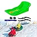 predolo 35 Inch Snow Sliding Device for Outdoor Fun, Suitable for Grass and Sand, Green