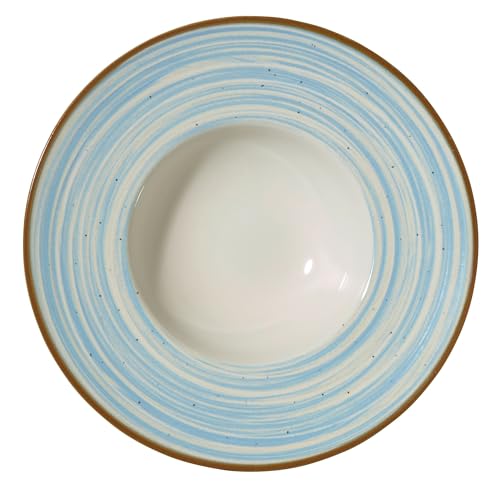 METRO Professional Plato Para Pasta Madleen, Cerámica de Gres, Ø 28 cm, Azul, 6 unidades