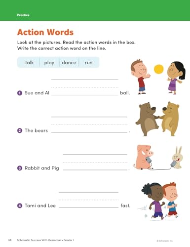 Scholastic Scholastic Teaching Resources Success With Grammar Grade 1 Workbook thumb #10