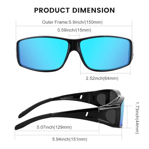 Image of Night Driving Glasses for Men Women Fit Over Sunglasses Anti Glare Polarized HD Night Vision Glasses