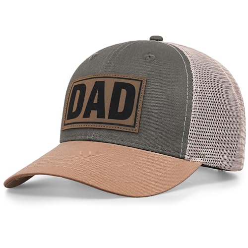 Image of Papa Dad Trucker Hat - Adjustable Men's Snapback Hats for Dad Grandpa, Fathers Day Birthday Gifts from Daughter Son