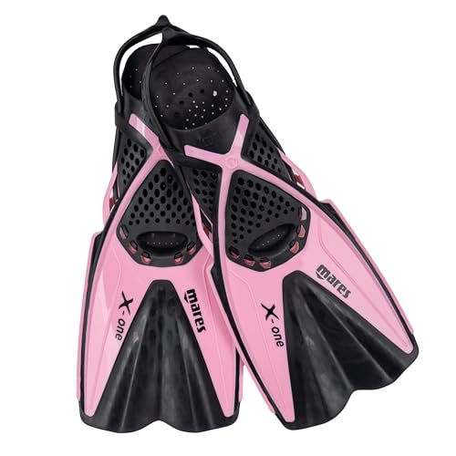 Mares X-One Junior – Aletas de Snorkel Cortas para niños, talón Abierto Perforado, Correa sin Hebilla, Confort y Rendimiento acuático