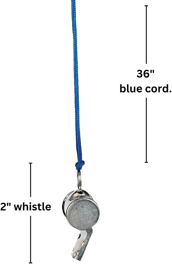 US Toy Metal Kids Whistles - 12 Pieces
