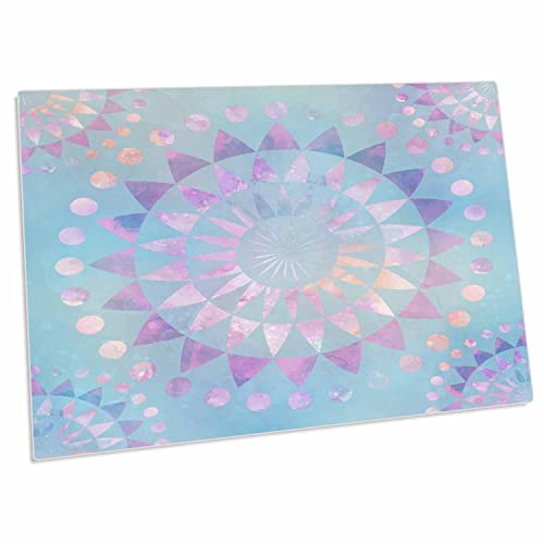 3dRose Pad para Escritorio con Diseño Mandala Azul Pastel miniatura 1