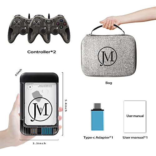 2Tb External Game Hard Drive Built-In 100,000 Games, Usb 3.0, Hdd Retro Game Drive Compatible With Mame/Atari/Sega/Ps1/Psp, Pre-Installed 105 Emulators Hard Disk Drive, Plug And Play In Windows #TOP7