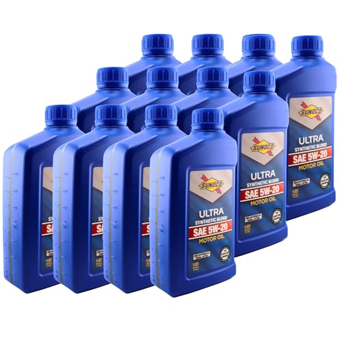 SUNOCO 721056 (7473) Ultra Synthetic Blend 5W-20 Motor Oil – API SQ/ILSAC GF-7A – 1 Quart – (Case of 12)
