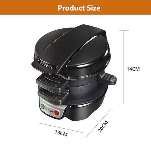 Prensa eléctrica para Hamburguesas - Máquina Multifuncional para Hacer sándwiches, Hamburguesas, desayunos, bistecs y Tocino. Fácil de Limpiar.