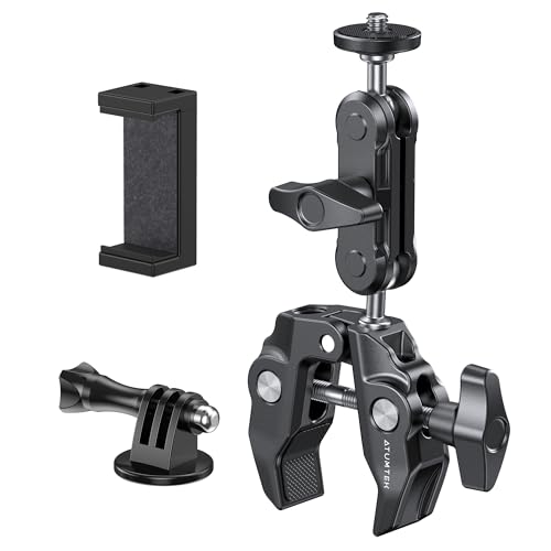 ATUMTEK Super Camera Clamp Mount with Dual Ballhead