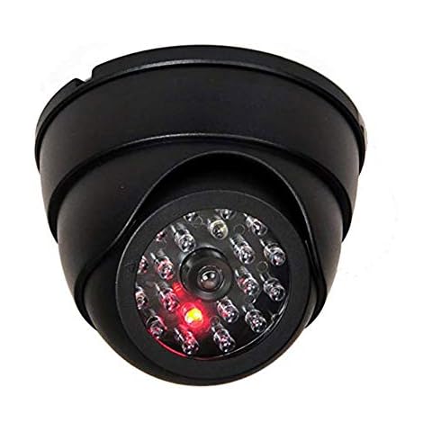 Hihey Camera Dummy Fake Surveillance Camera Dummy Dummy Real Indoor Outdoor Fake Security Camera with LED Light Surveillance House Security Cover
