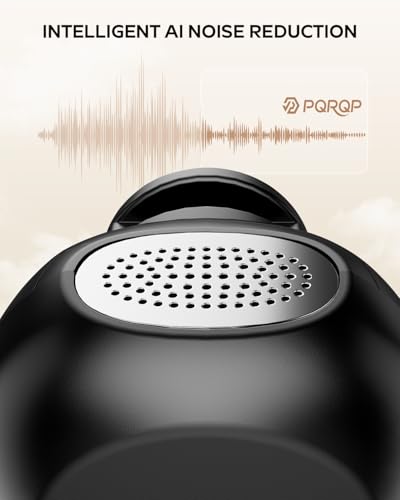 Image of PQRQP Wireless Lavalier Microphone for iPhone /iPad /Android, 164ft Transmission, Mini Microphone with AI Noise Cancellation & Hi-Fi Sound, 24H Charging Case, Mic Ideal for Video Recording
