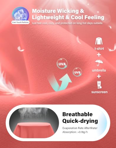 Image of UPF 50+ Sun Shirt for Women Long Sleeve Quick Dry UV Protection Hiking Top