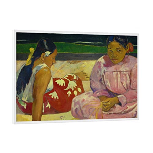 artboxONE Poster mit weißem Rahmen 18x13 cm Natur Frauen auf Tahiti - Bild Paul Gauguin Frauen gemälde artboxONE Poster mit weißem Rahmen 18x13 cm Natur Frauen auf Tahiti - Bild Paul Gauguin Frauen gemälde