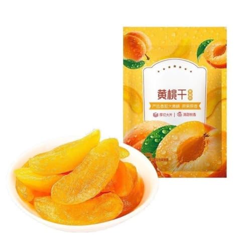 Melocotón amarillo seco, pulpa de durazno en conserva, merienda informal frutas(4pcs)