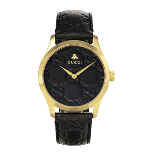 [GUCCI] レディース 腕時計 Watch グッチ G-Timeless Ｇ－タイムレス YA1264034A クォーツ 日常生活防水 サファイアガラス ブラック文字盤 ステンレススチール [並行輸入品]