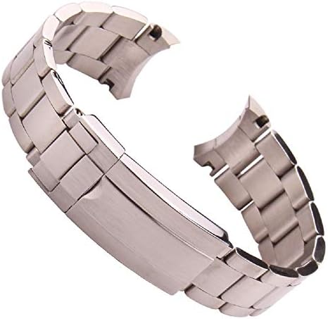 20mm 316L Stainless Steel Watchbands Bracelet Silver Brushed Metal