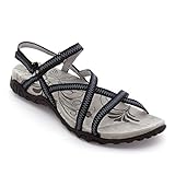 Cierre ajustable. Izas Kenia, Sandalias Deportivas Mujer, Negro, 39 EU