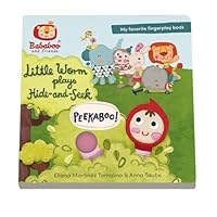 "Little Worm Play Hide-and-Seek. Peekaboo!" Children's Fingerplay Board Book 3949590129 Book Cover