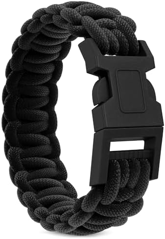Tactical Paracord Bracelets for Men – Survival Paracord Bracelet for Daily Wearing with Nylon Cord Wristband – Elegant Hand Accessory with Quick-Release Buckle for Camping, Hiking, Outdoor Adventures