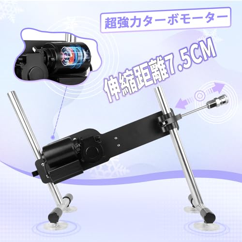 セックスマシン ANSEUNGピストンマシーン ディルド アナルピストンマシン セックスマシーン女性用 ピストン ディルド静音 吸盘アダプターとディルドアクセサリー付き 高速ピストンマシン 男性用 強力 ラブマシーン (Medium) - 画像4