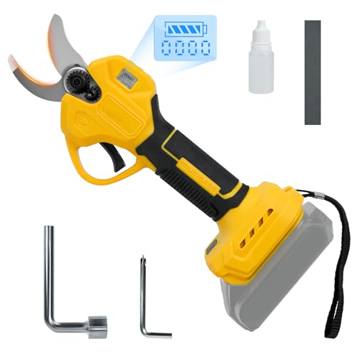 Cordless Pruning Shears for Dewalt 20V Battery, Brushless Electric Pruning Shears with LCD&SK5...