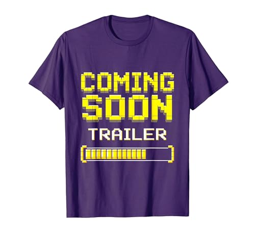 Coming Soon Trailer Pregnancy Announcement Design T-Shirt, Men, Purple, Large