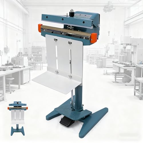 Commercial Foot Pedal Heat Sealer Machine 350mm/450mm Sealing Length - Heavy Duty Industrial Bag Sealer for PVC, Cellophane, Aluminum and Copper Foil Packaging Materials Doublesidesealing 450mm