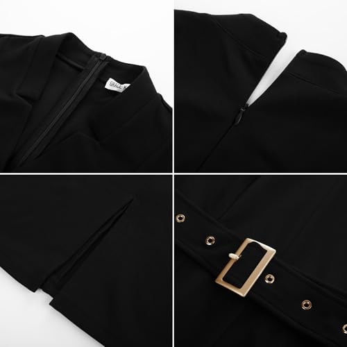 grace karin women39s work dress 34 sleeve v neck bodycon sheath dress zipper up office business dresses with belt