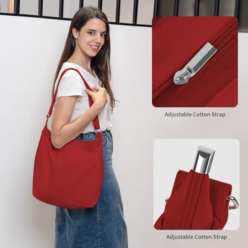 Image of Women's blank large Size Canvas Crossbody Tote Handbags Shoulder Bag Hobo Casual Tote Diy /gifts