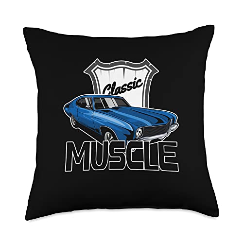 Vintage Hot Rod, Classic Muscle, Men's American Muscle Cars Throw