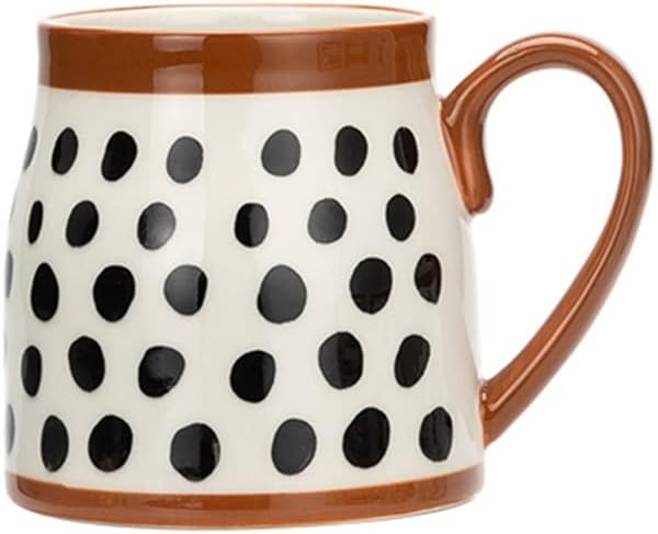 500ml Ceramic Coffee Mug Heat-resistant Handgrip Cup For Juice Water Milk Office Kitchen Restaurant(Black)