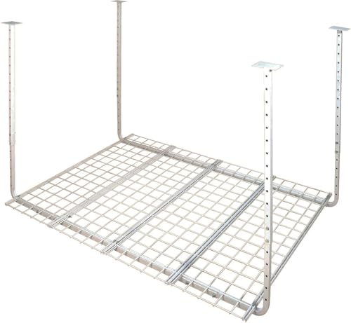 Ceiling Mounted Adjustable Shelf in White