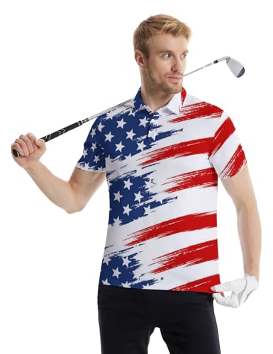 Golf Polo Shirts for Men Funny Short Sleeve Polo Shirts Golf Gifts Quick Dry Moisture Wicking Mens Hawaiian Polos Shirt2