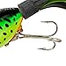 Arbogast Hula Popper Topwater Fishing Lure, Fire Tiger, G750 (2 1/4 in, 5/8 oz)