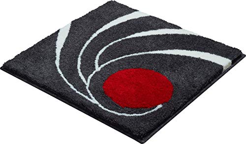 Grund Designer Bath Mat COLANI, Ultra Soft and Absorbent, Anti Slip, 5 Years Warranty, Colani 18, Small Mat 60x60 cm, Anthracite