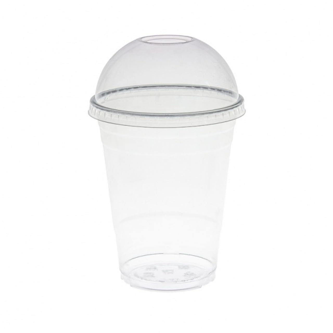 AIOS 50 x Smoothie Cups with Dome Lids Made from Stronger Gauge Recyclable PET (600ml/20oz)