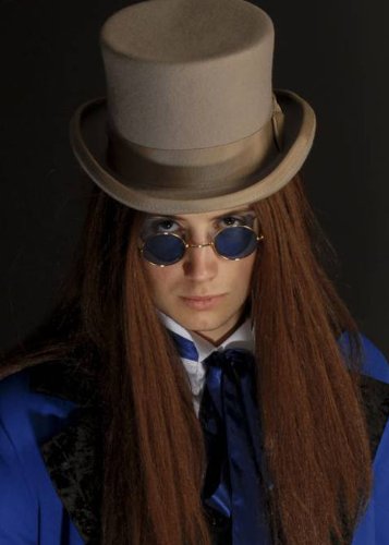 Struts Bram Stokers Dracula Style Round Blue Vampire Glasses