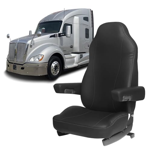 Housse de siege en cuir Kenworth T680 T880 finition premium pour dossier haut