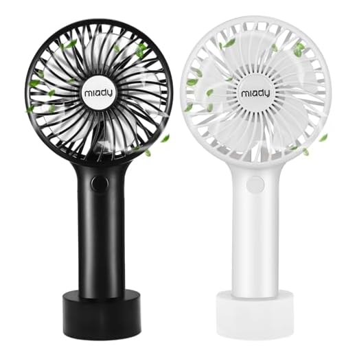2-Pack Upgraded 5000mAh Portable Handheld Fan 3 Speed Mini USB Strong Wind 7-20 Hours Runtime Personal Electric Small Fan for Travel Office Outdoor