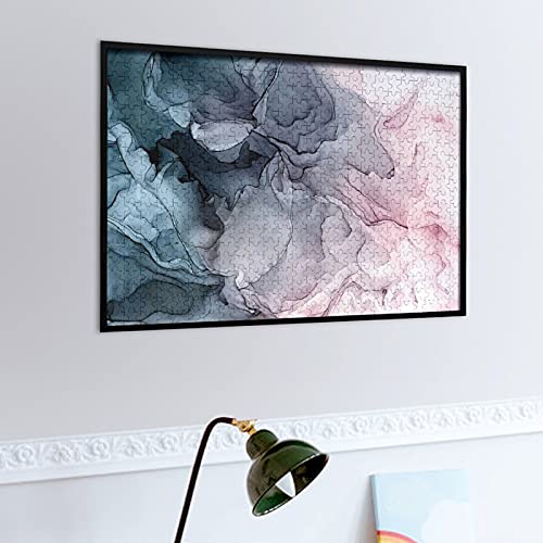 Houten puzzel 500 PCS voor volwassenen en kinderen, abstracte mist grijs en wit moeilijke uitdaging intellectuele… - Image 6