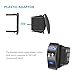 Recoil LAS2 DPDT 20A 12V DC Motor Polarity Reversing Momentary Rocker Switch with Pigtail Wire Actuator Up Down Blue LED with Aluminum Plate Adaptor and Carling Switch Adaptor for Polaris Cutout