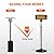 Outdoor Heaters for Patio, 1500W, 3 Heat Modes & 12H Timer, IP54 Waterproof Electric Heater with Adjustable Height, Tip-Over Protection, 78" Portable Infrared Heater for Indoor Outdoor use, Black